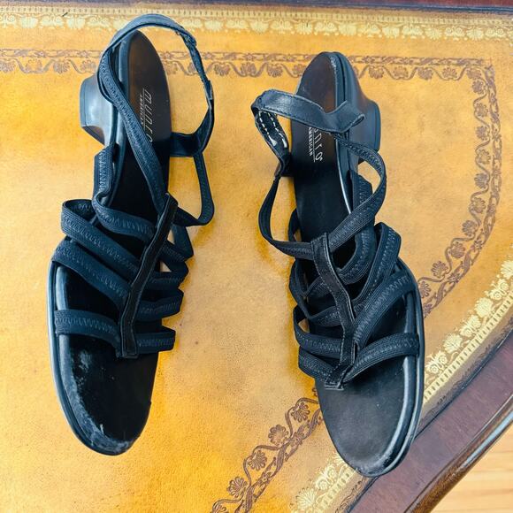 Munro American Comfort Fit Black Slip On Stretch Sandal Podiatrist Choice Sz 9 M - Picture 7 of 10